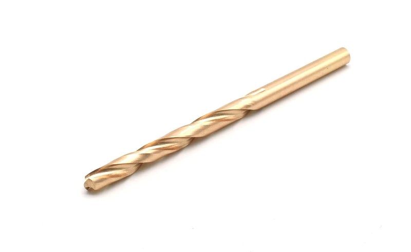 T-MAX Non Sparking 7 mm (0.25 in) Drill Bit Beryllium Bronze Copper, 65mm Working Length, 120 mm (4.72 in) Overall Length, Spark Free Safety, Non-Magnetic and Corrosion-Resistant - Image 1